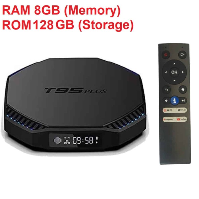 T95 Plus AHD-1044 8GB RAM/128GB ROM Android 11 TV Gaming Box