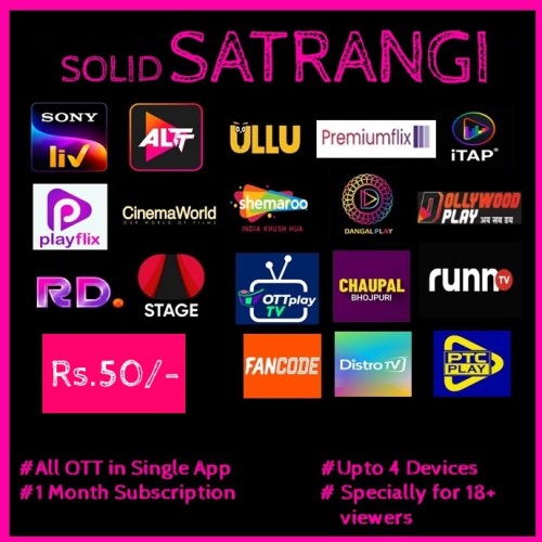 SOLID SATRANGI MONTHLY PACK  - 19 OTT APPS & 250+ Channels